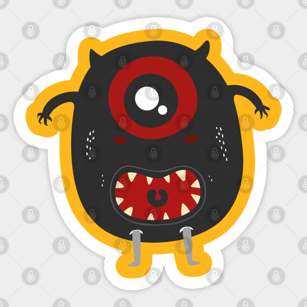 one eye monster Sticker by mutarek